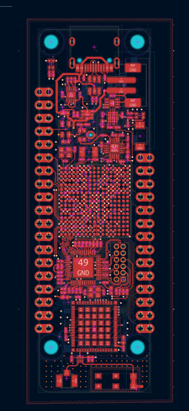 Kypros PCB layout — traces and pads